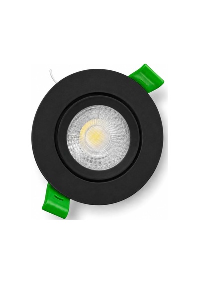 Siyah Led Spot Seti 5'li Yuvarlak Kasa 4000k Doğal Beyaz Gu10 Ampul Dahil Tak Çalıştır 6,5cm Gömme Tavan Spotu Diğer