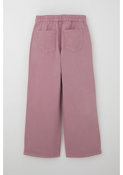 Breeze Kız Çocuk Gabardin Pantolon Geniş Paça Beli Lastikli 5-9 Yaş, Gülkurusu Gülkurusu