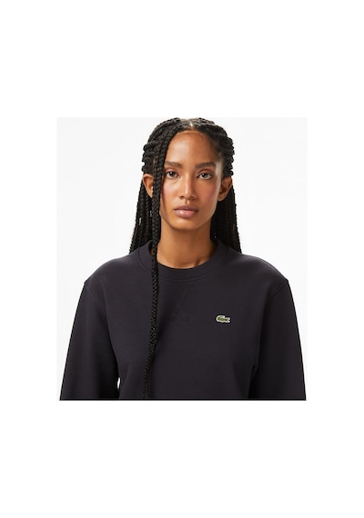 Lacoste Kadın Regular Fit Bisiklet Yaka Sweatshirt Siyah