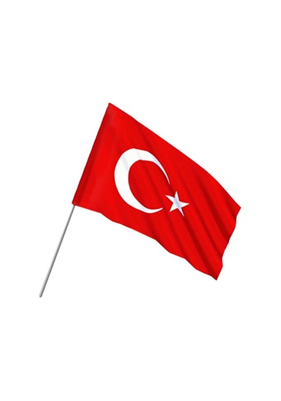 Vatan Bez Bayrak Sopalı 1 Adet  20 X 30 CM
