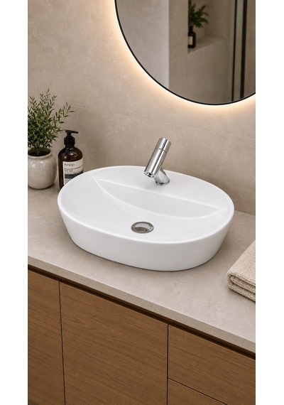 Elegance Tezgah Üstü Lavabo Beyaz 4360