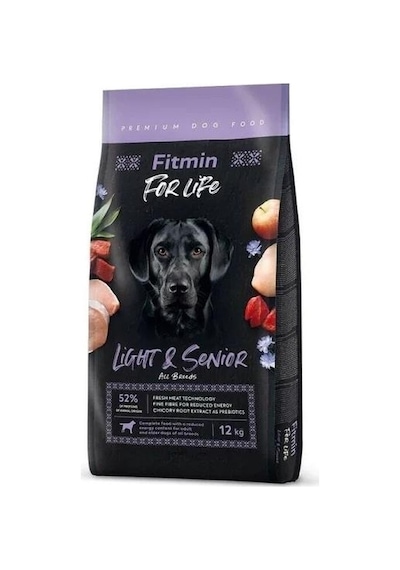 Fitmin Forlife Light Tüm Irklar İçin Kümes Hayvanlı Yaşlı Köpek Maması 12 KG
