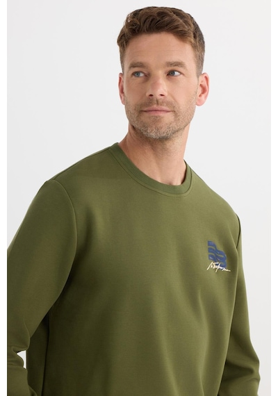 Tudors Unisex Relax Fit Pamuklu Yumuşak Dokulu Bisiklet Yaka İçi Polarlı Baskılı Yeşil Sweatshirt-37312 Yeşil Tudors Unisex Relax Fit Pamuklu Yumuşak Dokulu Bisiklet Yaka İçi Polarlı Baskılı Yeşil Sweatshirt-37312 Yeşil