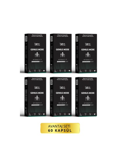 Genius Mode Nespresso Uyumlu Alüminyum Kapsül Kahve Seti - 60 Adet