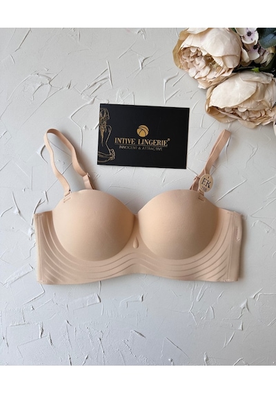 Lady Baby Straplez Kesim Destekli Dikişsiz Balensiz Toparlayıcılı Bej