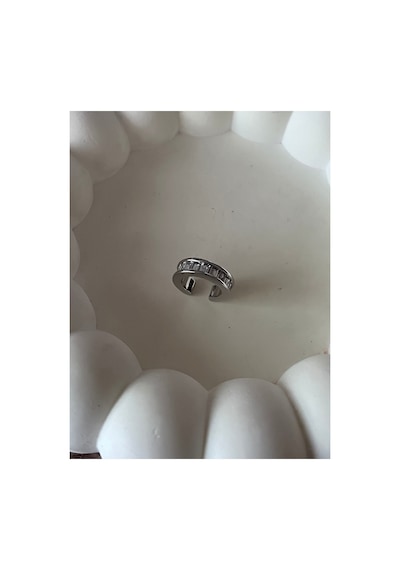 Gümüş Renk Ear Cuff Gümüş