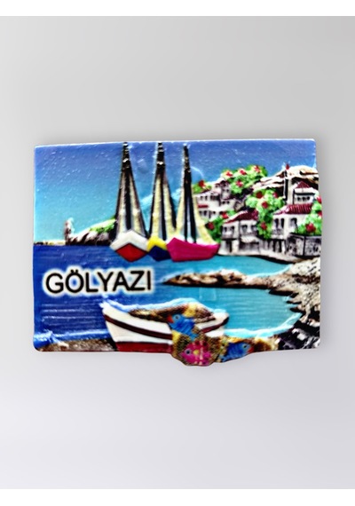 Gölyazı Polyester Kabartmalı Magnet 7 Cm X 5 Cm Dekoratif Hediyelik Buzdolabı Süsü Kod:1719