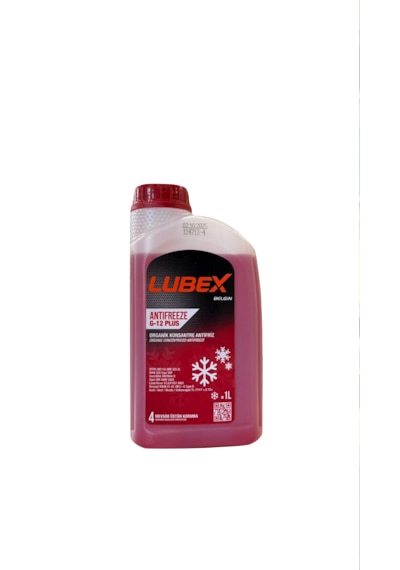 Lubex 1lt G12 Plus Kırmızı Antifriz Açık Kırmızı
