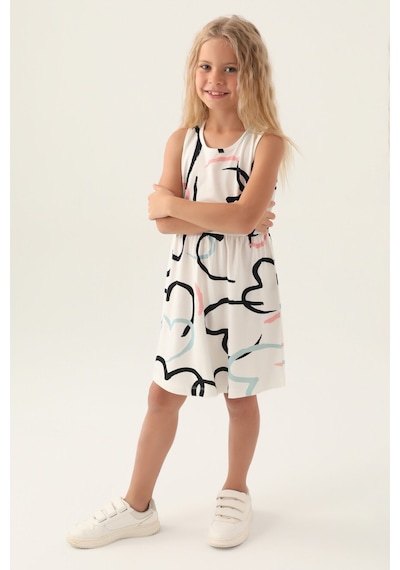 Rolypoly Kız Çocuk Krem Elbise 5274-43498 Krem