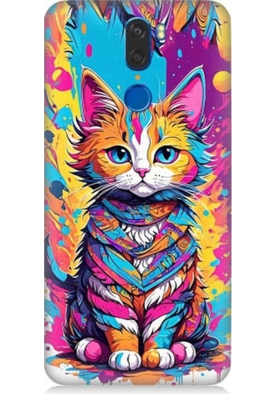 Vestel Venus Z30 Uyumlu Renkli Sevimli Kedi Desenli Silikon Kılıf