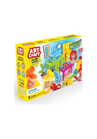 Art Craft Mutfak Oyun Hamuru Seti 5 Renkli Eğitici Oyuncak 3+ Yaş Çok Renkli