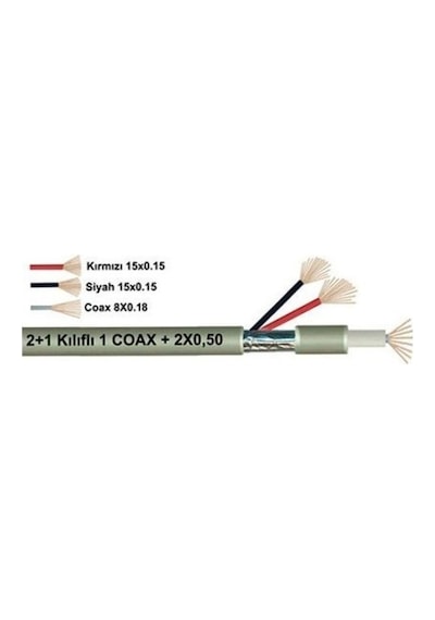 River World Cctv Kamera Kablosu 0,22 Mm 30 Metre 2+1