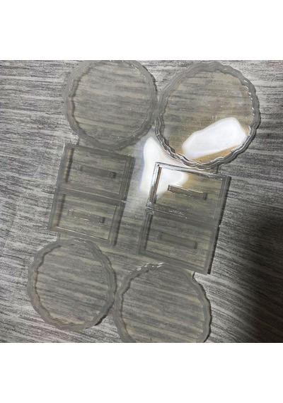Epoksi Silikon Kalıp Tırtıklı Kenar Ayaklı Magnet Kalıbı 7 Cm 4 Lü