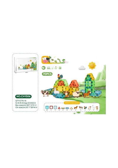 Mey İthalat Magnetic Blok 5.5 Cm 70 Parça