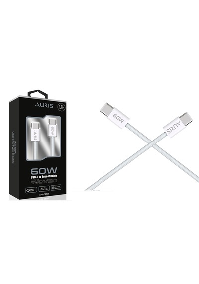 Auris ARS-CB58 1 M 60 W Usb-c Kablo Örgülü Type-c Type-c Kablo