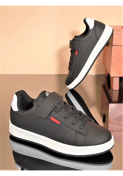 Kidessa 1709 Anatomik Tabanlı Unisex Çocuk Sneakers Gün Siyah Beyaz