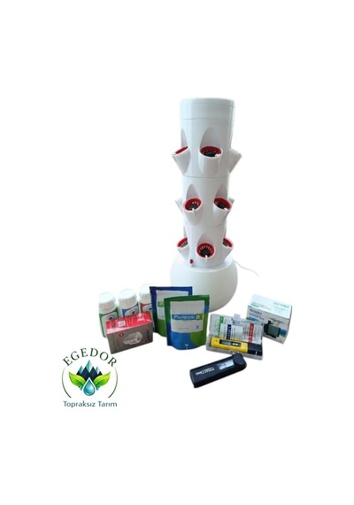 Egedor 15li Büyük Hidroponik Yetiştirme Sistemi Yeni Sistem, Modüler Topraksız Tarım Sistemi 7 Lt Full Set