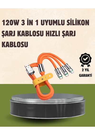 Çoklu Cihaz Dostu 120 W Hızlı Şarj Kablosu - Tek Kablo İle Her Cihaz Elinizin Altında