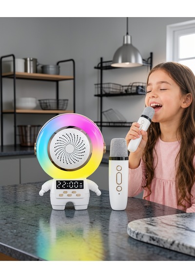 Astronot Mini Bluetooth Hoparlör Ve Karaoke Mikrofon