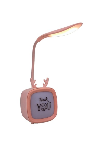 Hedyex Budret Şarjlı 400mah Led Masa Lambası Akrobatik Gece Lambası Pembe