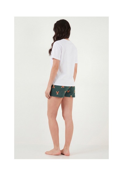 Lela Bayan Pijama Takımı 65790782 Beyaz-yeşil