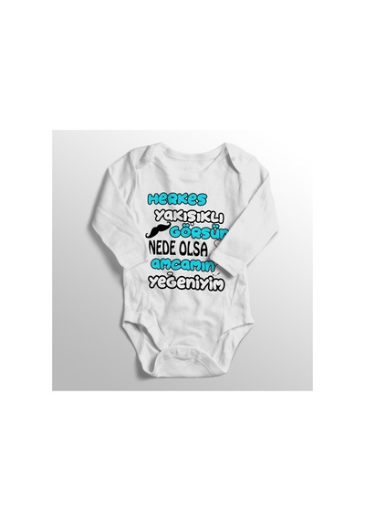 Babylimon Herkes Yakışıklı Görsün Nede Olsa Amcamın Yeğeniyim Baskılı Bebek Zıbını Beyaz - 132207643 Beyaz Babylimon Herkes Yakışıklı Görsün Nede Olsa Amcamın Yeğeniyim Baskılı Bebek Zıbını Beyaz - 132207643 Beyaz