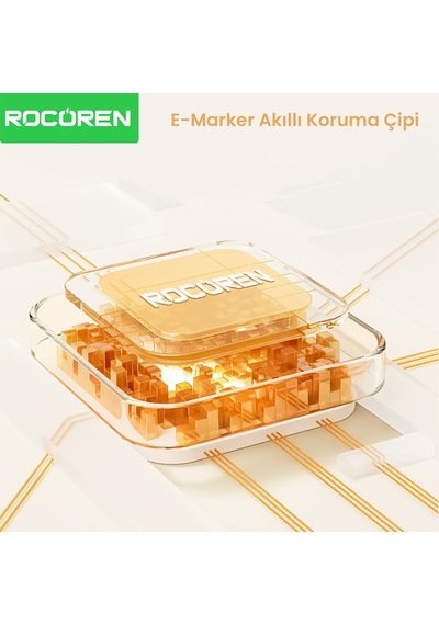 Rocoren 240w 4'ü 1 Arada Type-c / Usb-a / Lightning Mor Silikon Şarj Ve Data Kablosu 1.2 Metre