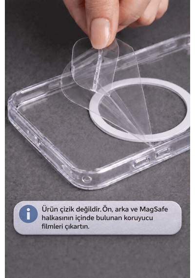 Samsung Galaxy S26 Ultra Uyumlu Kamera Korumalı Magsafe Wireless Şarj Özellikli Lüks Şeffaf Silikon Telefon Kılıfı