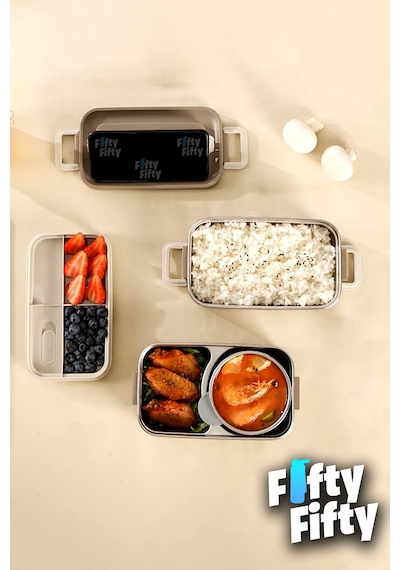 Vagonlife 2000 Ml 2 Kat Paslanmaz Çelik Çorba Kaseli Bento Lunch Box Yeni Nesil Sefer Tası -fflbox01029 Lacivert