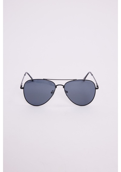 Unisex Oval Damla Model Siyah Çerçeveli Uv 400 Korumalı Güneş Gözlüğü-51229 Çok Renkli