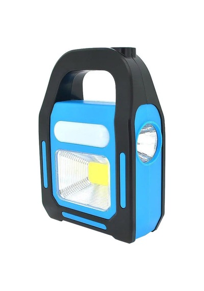 Mobgift 3 Kademeli Usb Çıkışlı Şarjlı Solar Lamba Led Işık Kaynağı Mavi