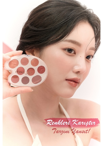Dasique 9 Renkli Ruj & Allık Paleti Mood Painting Lip & Cheek Palette 01 Warm Coloring 01 Warm Coloring