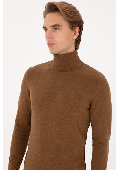 U.s. Polo Assn. Erkek Haki Melanj Kazak /triko 50307760-vr125 Hakı Melanj