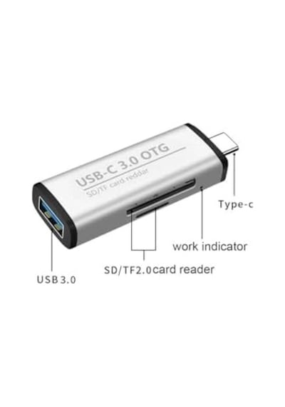 Plentiful Type-c 3in1 Usb Kart Okuyucu Micro Sd Card Reader Çevirici Dönüştürücü Usb 3.0 Otg Adaptör