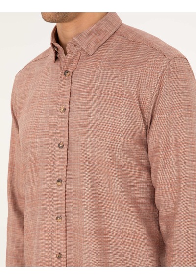 Pierre Cardin Erkek Turuncu Gömlek Desenli 50292241-vr051