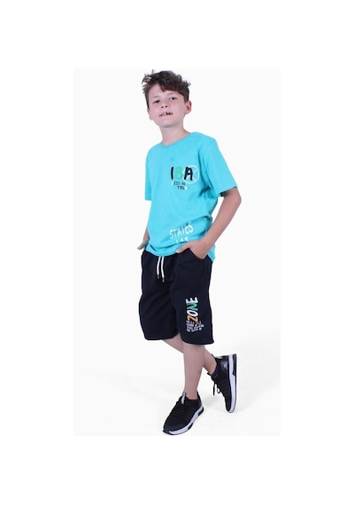 Fyk Kids Zone Yazı Baskılı Erkek Çocuk Yazlık Takım Çok Renkli
