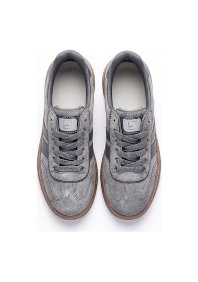 V.S.H Velvet Rota Kadın Gri-buz Mavi Sneaker Spor Ayakkabı - Kadın Günlük Ayakkabı-2523 Gri - Mavi