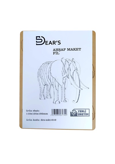 Ahşap Maket Fil 110 X 125 X 193mm