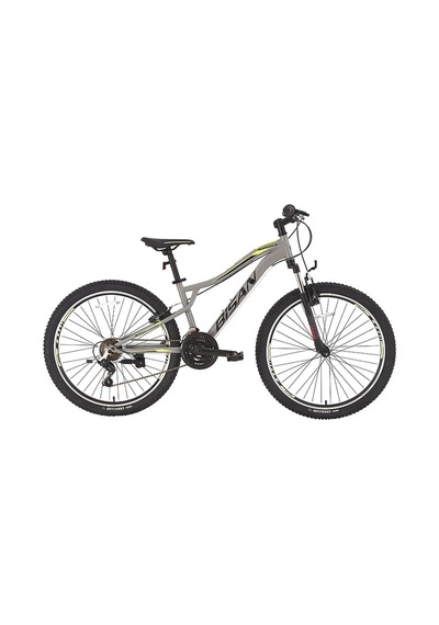 Bisan Buffalo Erkek Dağ Bisikleti 35cm V 26 Jant 21 Vites Metalik Gri Siyah Sarı Çok Renkli
