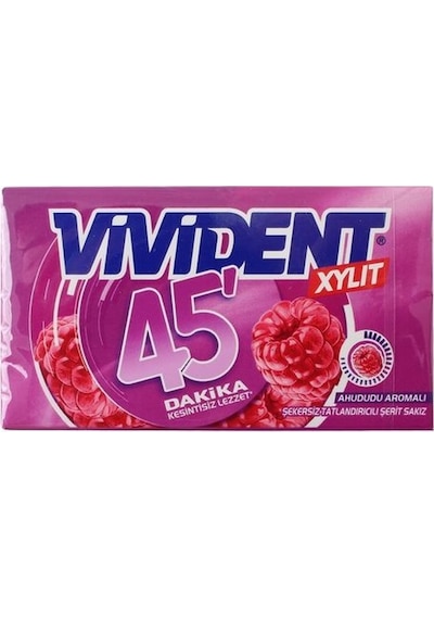 Vivident Cüzdan Sakız 45 Dakika Ahududu Aromalı 18 x 26 G