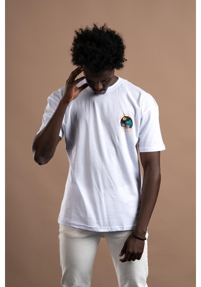 Fbı Yarım Oversize Hafif Bol Kesim Arkası Baskılı Pamuklu T-shirt 001