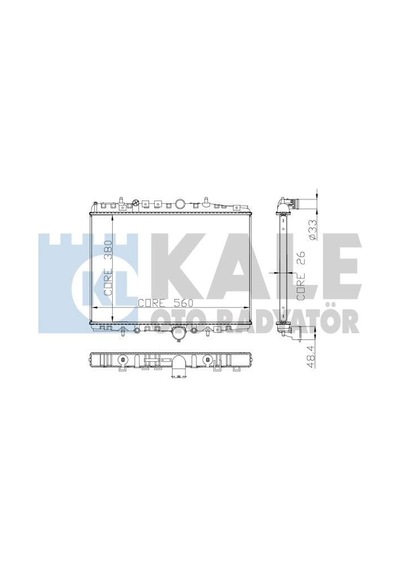 KALE OTO Radyatör 2056021AB Su Radyatörü C5 406 II 607 Al Pl Brz