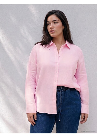 Lcwaıkıkı Petite Pembe Müslin Kadın Gömlek