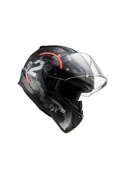 Ls2 Rapıd 2 Cırcle Mat Siyah-kırmızı Kask Mat Sıyah-kırmızı