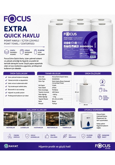 Focus Extra Quık Havlu 70 Mt 1x6 4 Kg