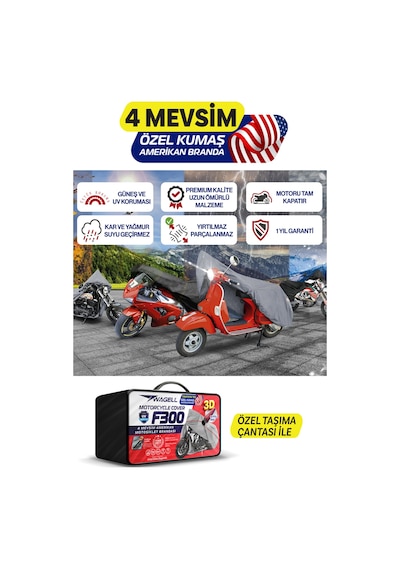 Ducati Diavel Strada Amerikan Fitilli Motosiklet Brandası Çadır Örtü - Miflonlu