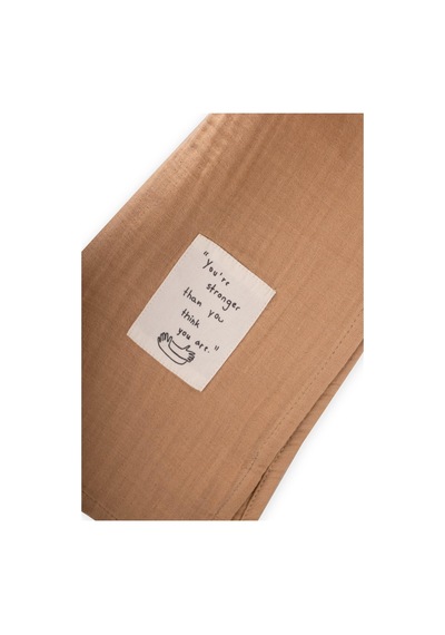 Cigit Organik Müslin Çocuk Fular 25x140 Cm Camel Camel