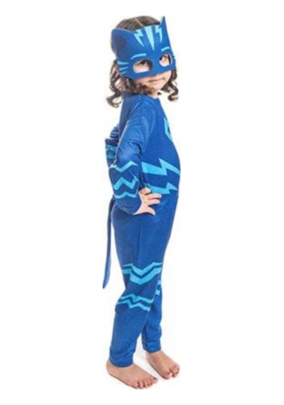 Sedirli Pj Mask Kostüm Pijamaskeliler Kedi Çocuk Kostüm -Tulum + Maske