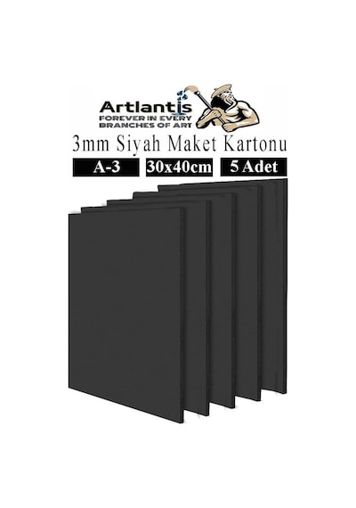 Maket Kartonu Siyah Fotoblok 3 Mm A5 20x30 Cm 5 Adet Hobi Sanat Okul Köpüklü Straforlu Maket Ka