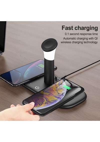 Lexroo Bw02 Aple Kablosuz Wireless Hızlı Şarj Standı Iwatch Airpods Apple iPhone Uyumlu 11 11 Pro 12 12 Pro 13 Standart